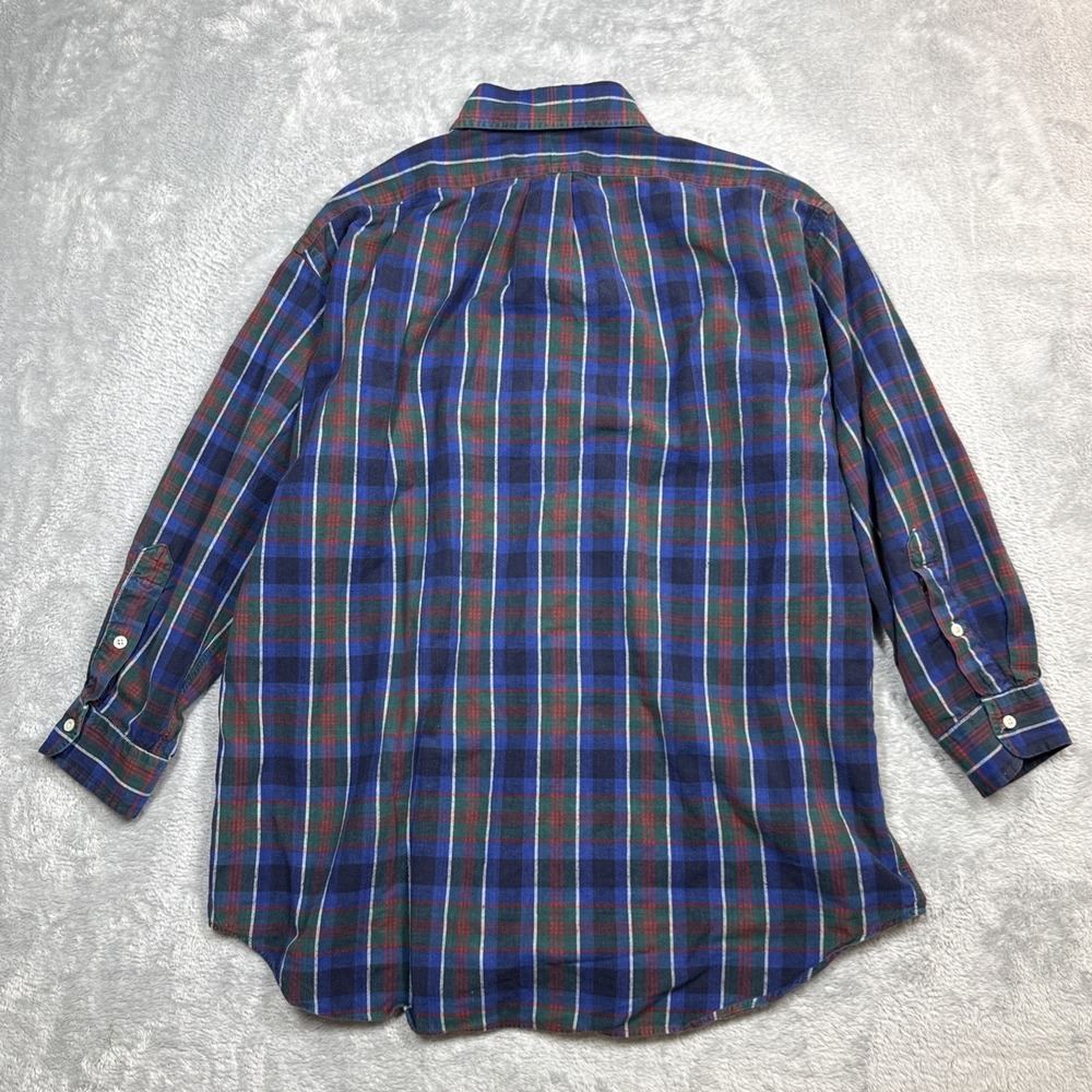 Polo Ralph Lauren Blaire Button Down Shirt Mens L Blue Green Plaid Old Money - Picture 7 of 8
